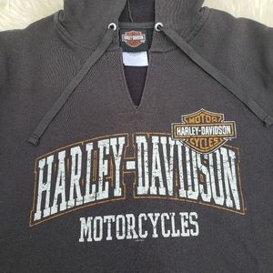 Women Harley Davidson Large Hoodie charcoal grey